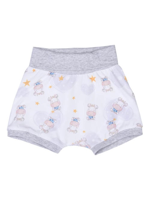 Bio-katoenen baby t-shirt en short set met koeienprint - Kiabi