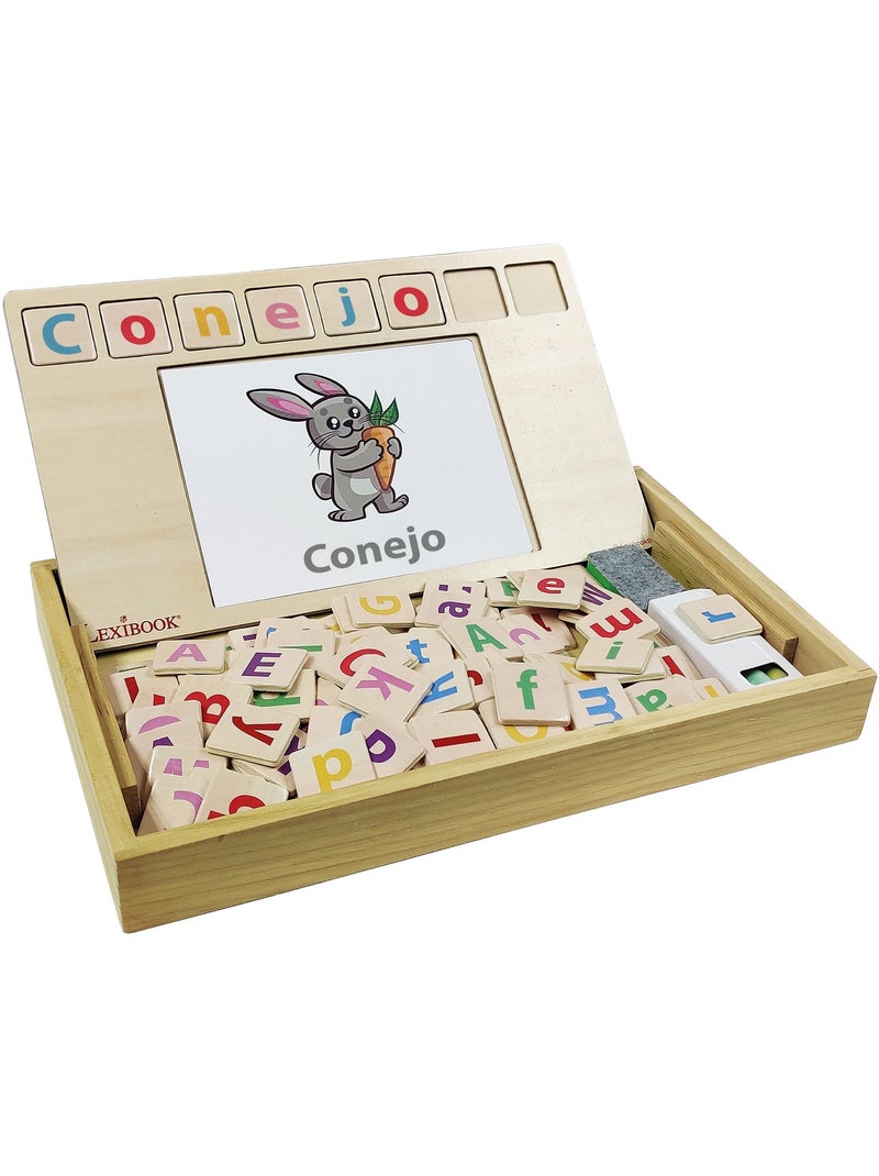 Bio toys l’ecole des mots bilingue anglais-espagnol - jeu en bois Beige - Kiabi