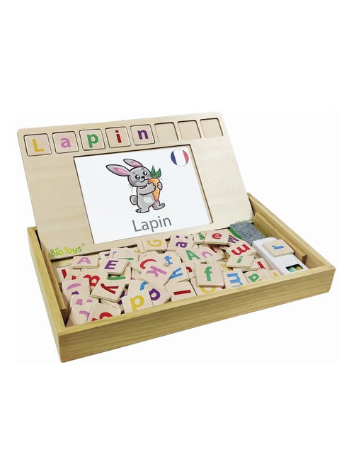 Bio toys l’ecole des mots bilingue français- anglais - jeu en bois - Kiabi Bio toys l’ecole des mots bilingue français- anglais - jeu en bois - Kiabi