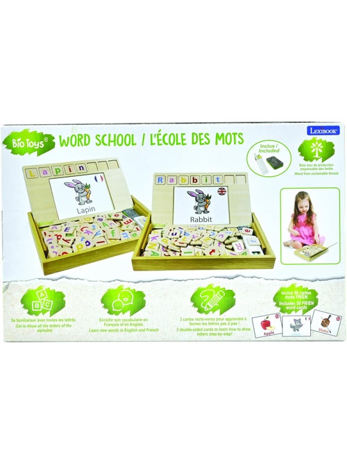 Bio toys l’ecole des mots bilingue français- anglais - jeu en bois - Kiabi Bio toys l’ecole des mots bilingue français- anglais - jeu en bois - Kiabi
