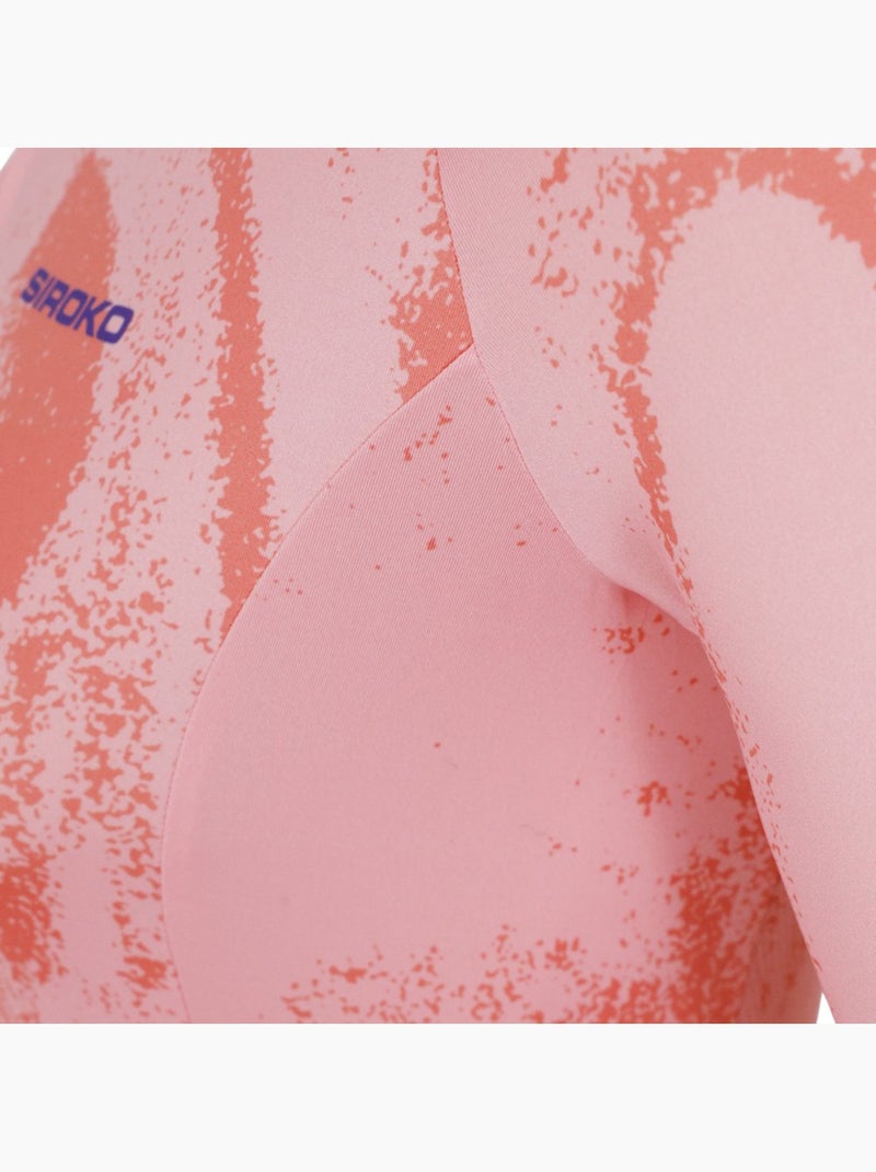 Biologisch afbreekbaar dames wielershirt Koraal - Kiabi
