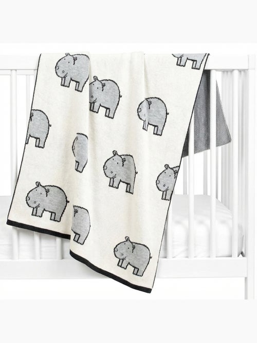 Biologisch katoenen babydeken, hippo | sevira kids - Kiabi Biologisch katoenen babydeken, hippo | sevira kids - Kiabi