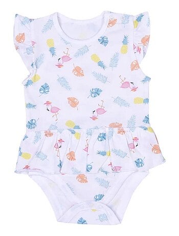 Biologisch katoenen babyjurk en hoedje set, tropi collectie | kitikate