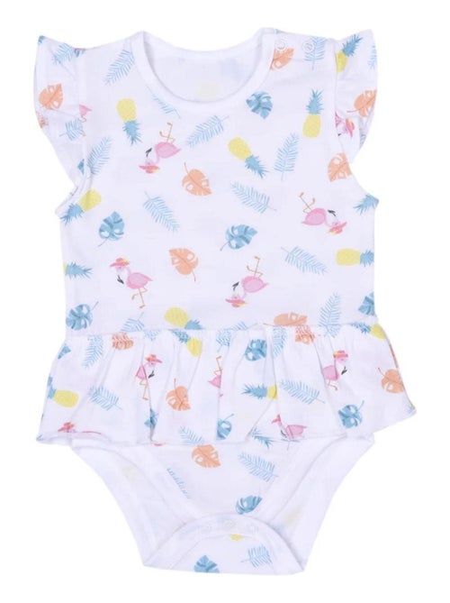 Biologisch katoenen babyjurk en hoedje set, tropi collectie - Kiabi Biologisch katoenen babyjurk en hoedje set, tropi collectie - Kiabi