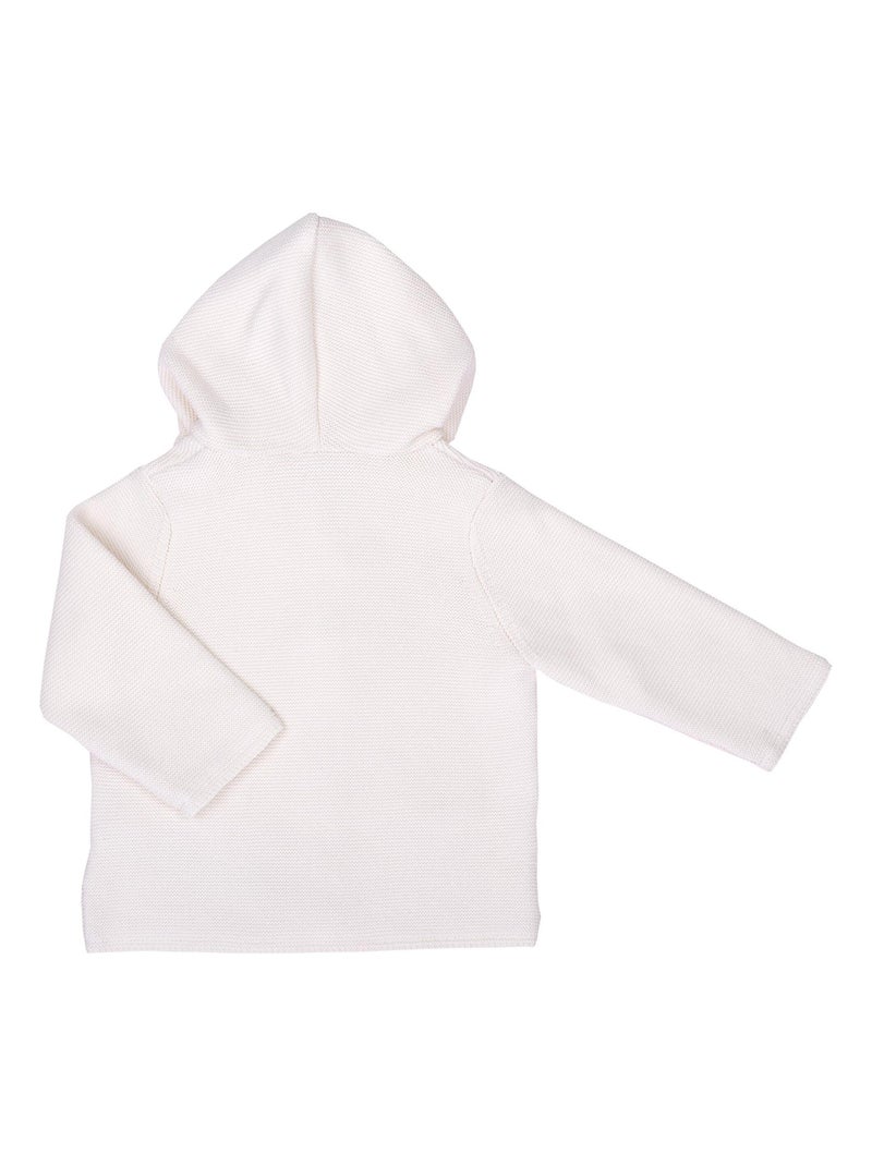 Biologisch katoenen babyvestje in tricot, comfort en elegantie Ecru - Kiabi