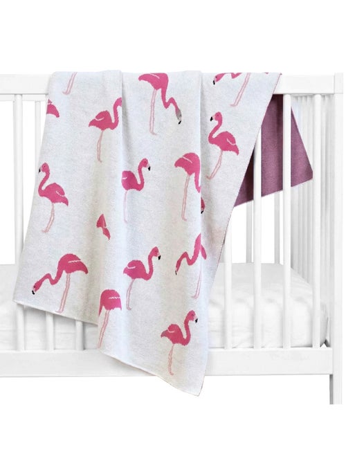 Biologisch katoenen deken, flamingo roze | sevira kids - Kiabi Biologisch katoenen deken, flamingo roze | sevira kids - Kiabi