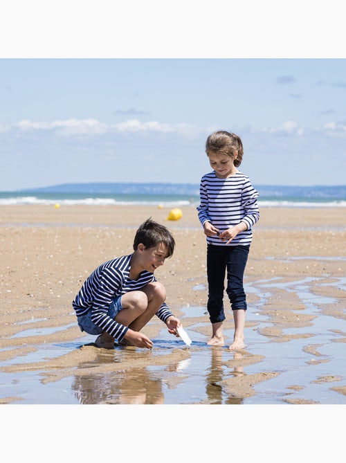 Biologisch katoenen gestreepte shirt 'Breizh Océan', dik gestreept T-shirt, voor jongens of meisjes - Kiabi Biologisch katoenen gestreepte shirt 'Breizh Océan', dik gestreept T-shirt, voor jongens of meisjes - Kiabi