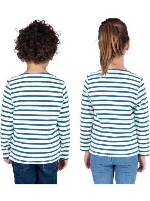 Biologisch katoenen gestreepte shirt 'Breizh Océan', dik gestreept T-shirt, voor jongens of meisjes - Kiabi Biologisch katoenen gestreepte shirt 'Breizh Océan', dik gestreept T-shirt, voor jongens of meisjes - Kiabi