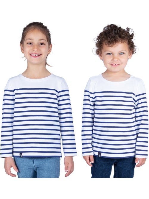 Biologisch katoenen gestreepte shirt 'Breizh Océan' T-shirt met lange mouwen voor jongens en meisjes - Kiabi Biologisch katoenen gestreepte shirt 'Breizh Océan' T-shirt met lange mouwen voor jongens en meisjes - Kiabi