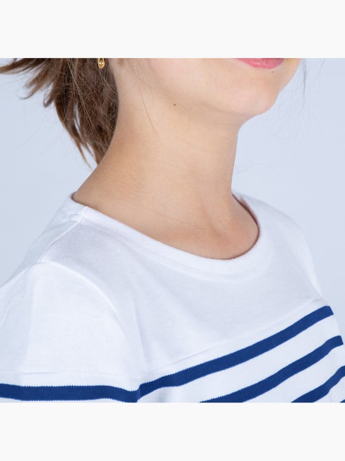 Biologisch katoenen gestreepte shirt 'Breizh Océan' T-shirt met lange mouwen voor jongens en meisjes - Kiabi Biologisch katoenen gestreepte shirt 'Breizh Océan' T-shirt met lange mouwen voor jongens en meisjes - Kiabi