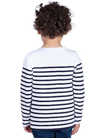 Biologisch katoenen gestreepte shirt 'Breizh Océan' T-shirt met lange mouwen voor jongens en meisjes