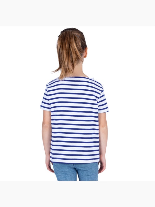 Biologisch katoenen shirt met korte mouwen en Bretonse strepen 'Breizh Océan', unisex kindershirt - Kiabi Biologisch katoenen shirt met korte mouwen en Bretonse strepen 'Breizh Océan', unisex kindershirt - Kiabi