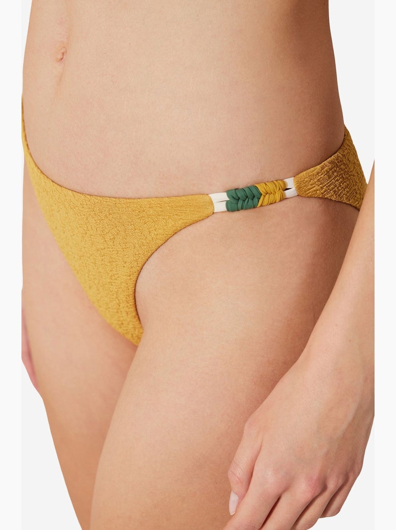 Blanca bikinislip met structuur aan de zijkant en macramé penti Amber - Kiabi