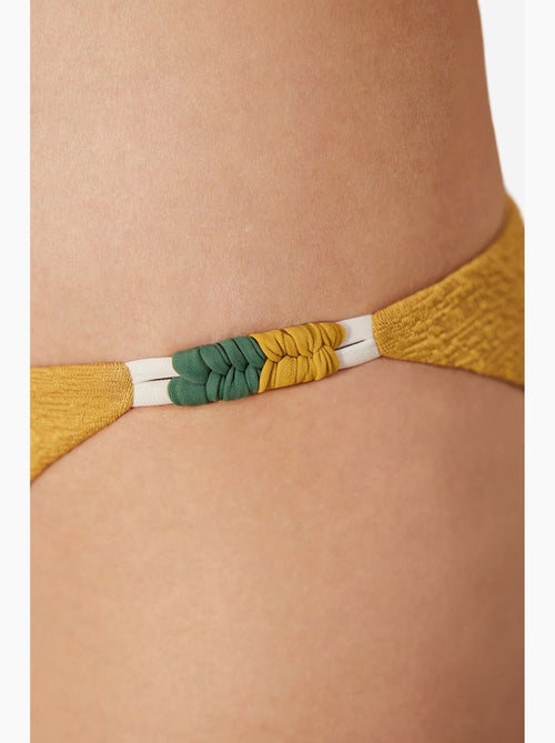 Blanca bikinislip met structuur aan de zijkant en macramé penti - Kiabi