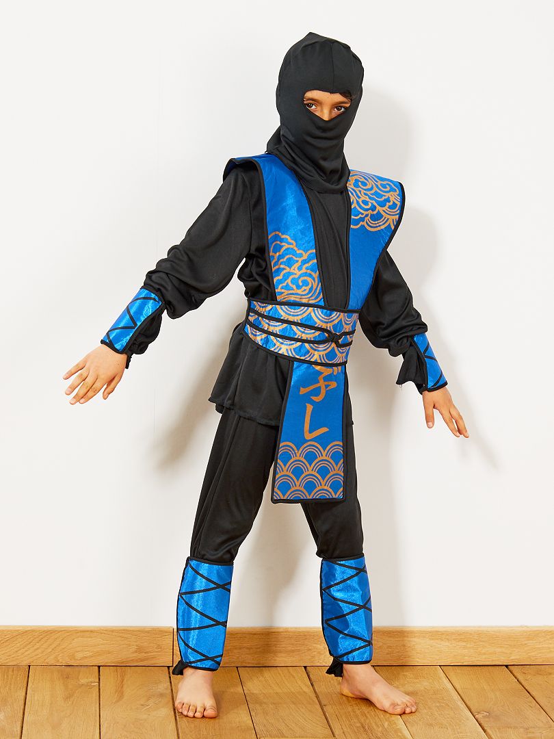 Blauwe ninja verkleedkostuum blauw / zwart - Kiabi
