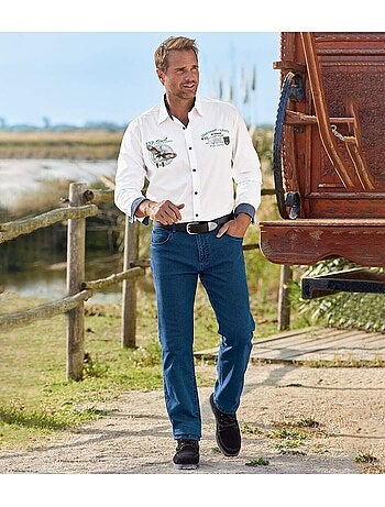 Zwarte stretch regular jeans - ATLAS FOR MEN