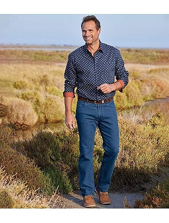 Zwarte stretch regular jeans - ATLAS FOR MEN
