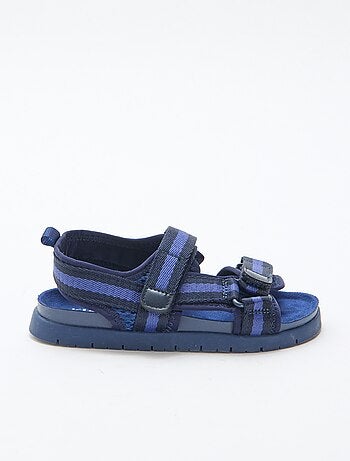 Blauwe sandalen met klittenband