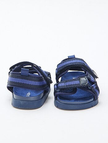Blauwe sandalen met klittenband