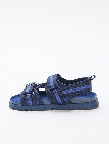 Blauwe sandalen met klittenband
