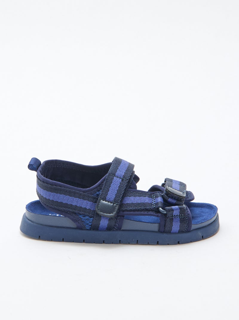 Blauwe sandalen met klittenband Blauw - Kiabi