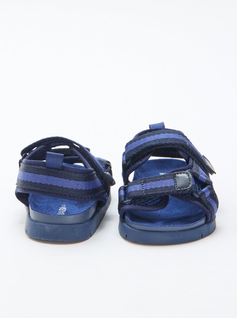 Blauwe sandalen met klittenband Blauw - Kiabi