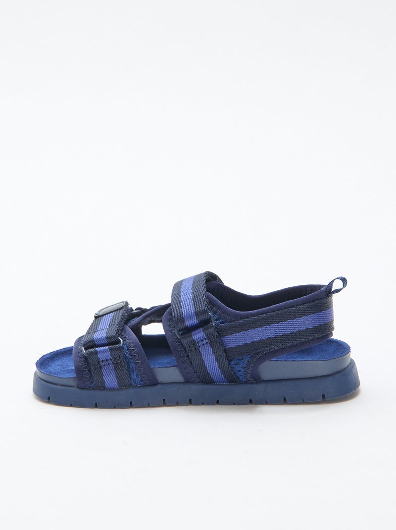Blauwe sandalen met klittenband Blauw - Kiabi