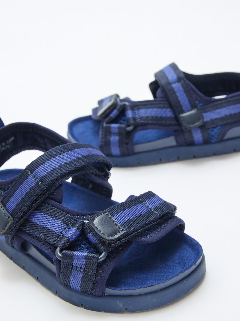 Blauwe sandalen met klittenband Blauw - Kiabi