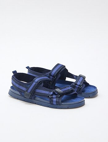 Blauwe sandalen met klittenband