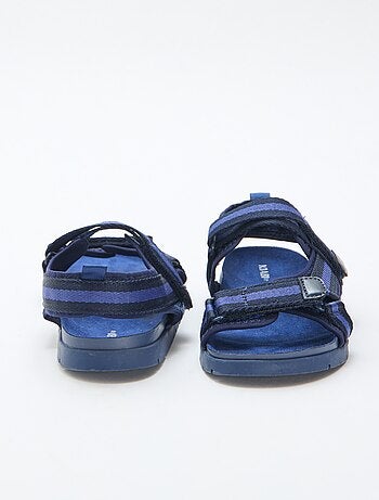 Blauwe sandalen met klittenband
