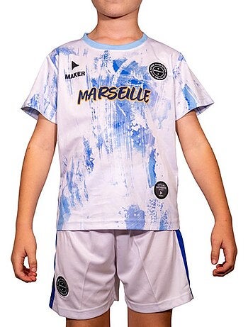 Blauw/wit kindersportset marseille