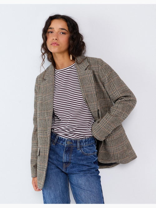 Blazer à carreaux, mo fashion - Kiabi Blazer à carreaux, mo fashion - Kiabi