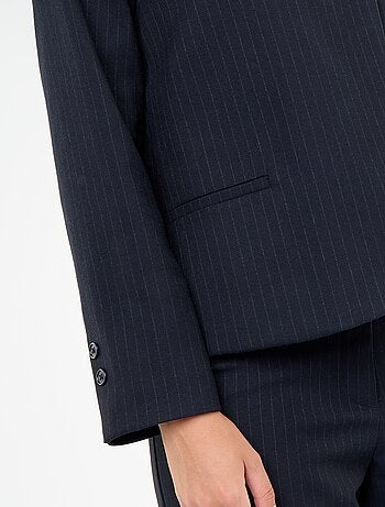 Blazer à col montant avec effet croisé