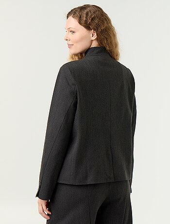 Blazer à col montant avec effet croisé