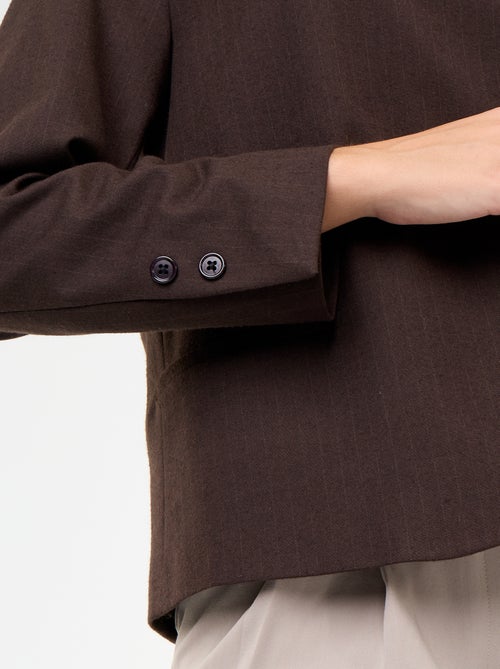 Blazer à col montant avec effet croisé - Kiabi Blazer à col montant avec effet croisé - Kiabi