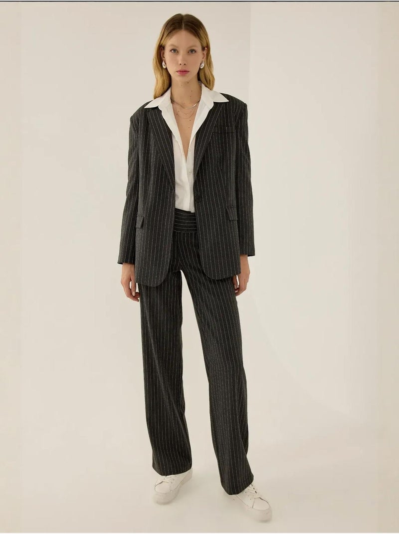 Blazer à fines rayures reece hiccup Gris - Kiabi
