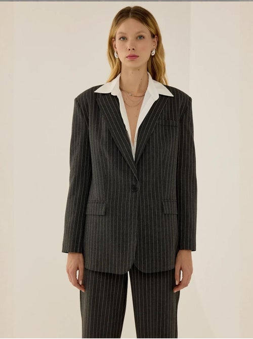 Blazer à fines rayures reece hiccup - Kiabi Blazer à fines rayures reece hiccup - Kiabi
