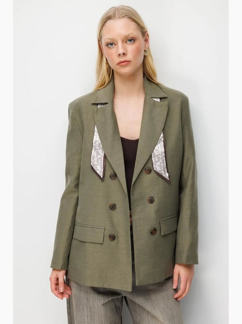 Blazer à manches longues et patch mixray - Kiabi Blazer à manches longues et patch mixray - Kiabi