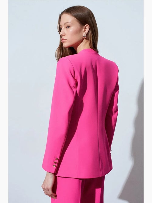 Blazer ajusté en crêpe dilvin - Kiabi Blazer ajusté en crêpe dilvin - Kiabi