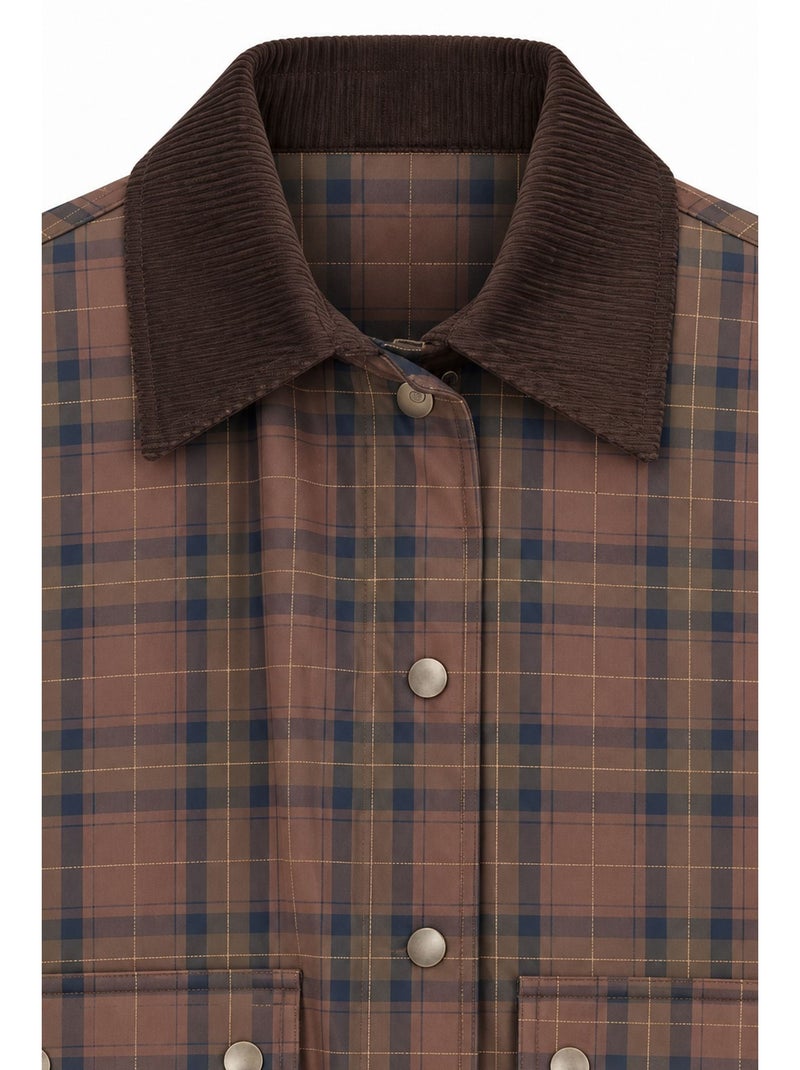 Blazer ajusté mixray Bleu Marron - Kiabi