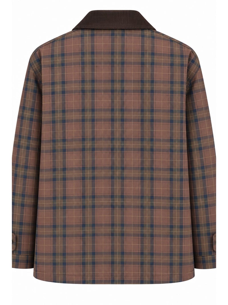 Blazer ajusté mixray Bleu Marron - Kiabi