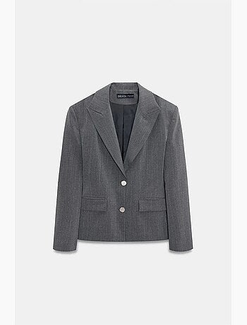 Blazer cintré en crêpe à col châle dilvin