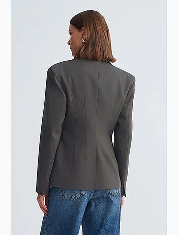 Blazer cintré en crêpe à col châle dilvin
