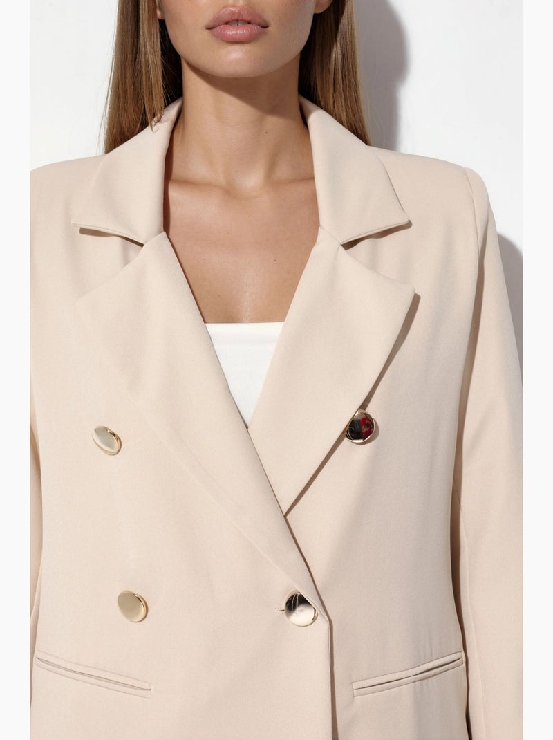 Blazer classique à double boutonnage bdart Crème - Kiabi