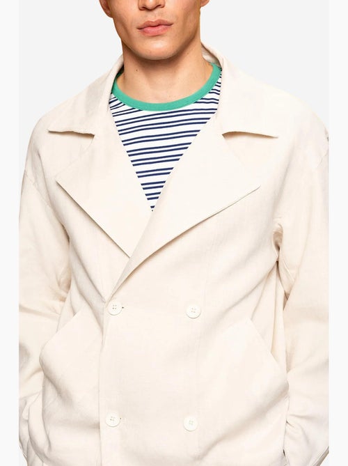 Blazer croisé en lin giesto - Kiabi
