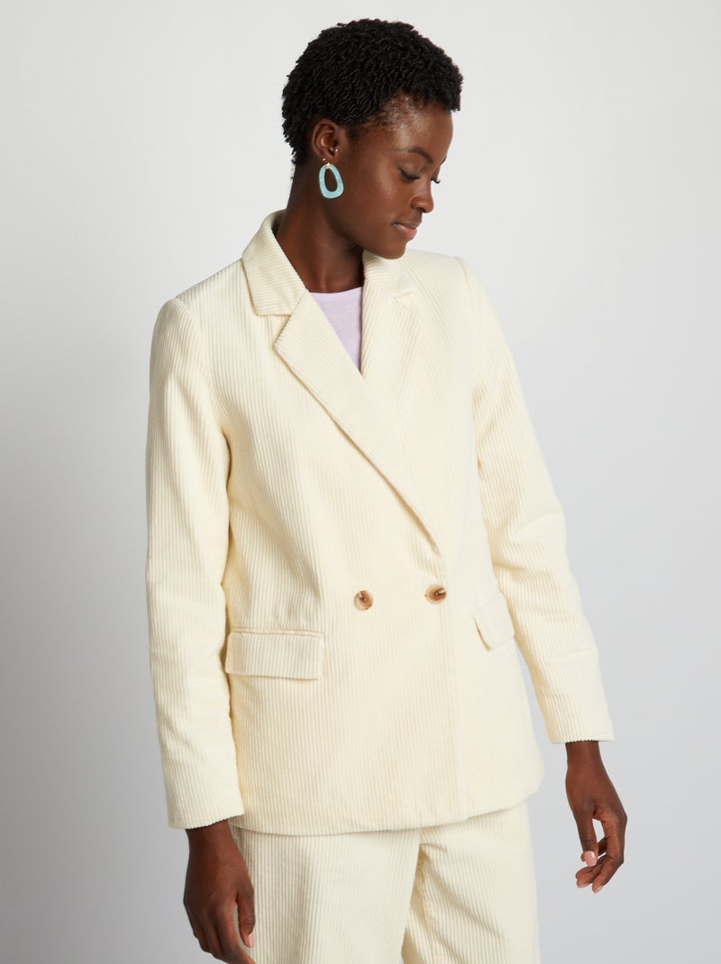 Veste Blazer En Velours Crème Paul Smith - Taille 38 - Made In Italy - Occasion Très Bon état