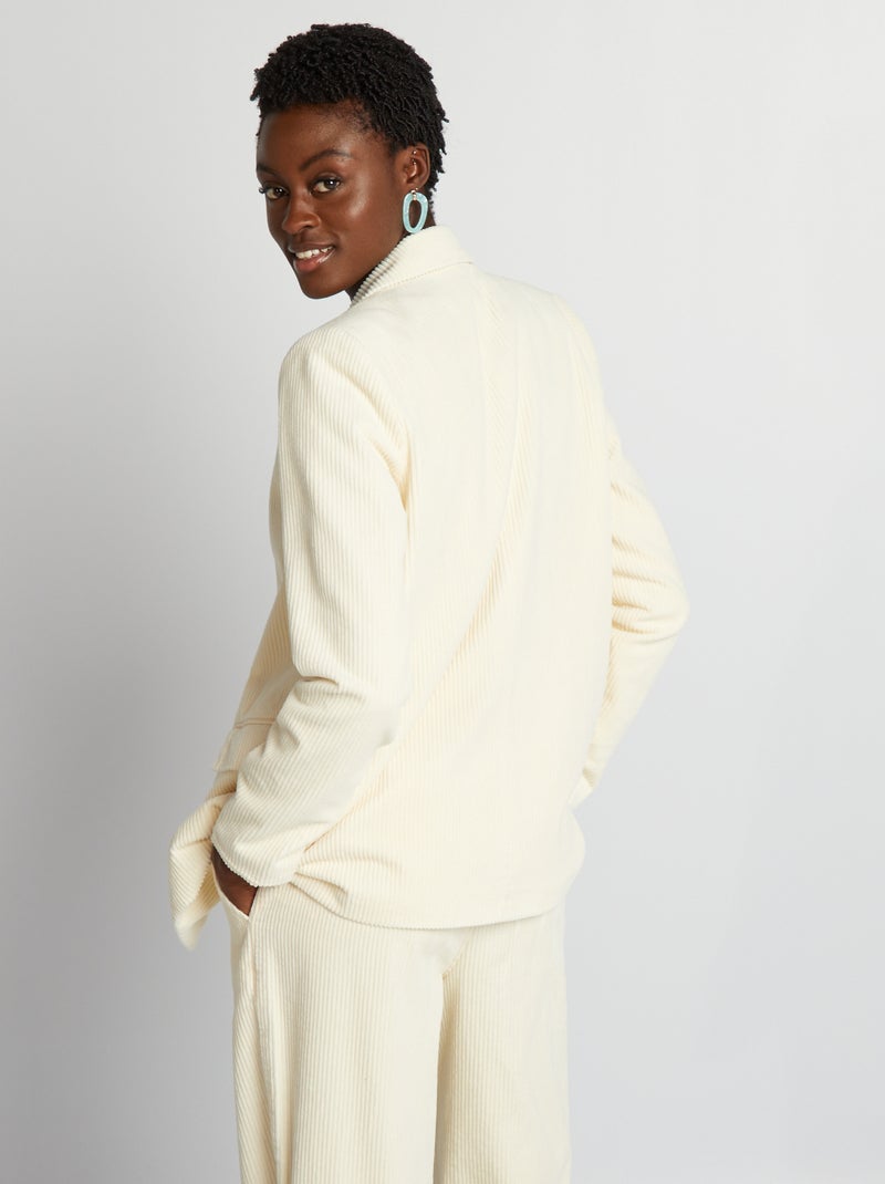 Veste Blazer En Velours Crème Paul Smith Taille 38 - Made In Italy, Occasion Très Bon état