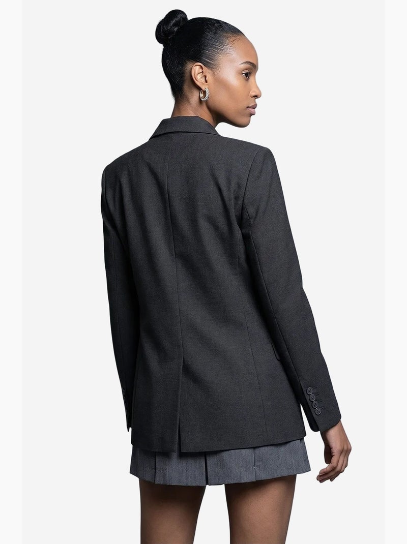 Blazer dilvin Gris Noir - Kiabi