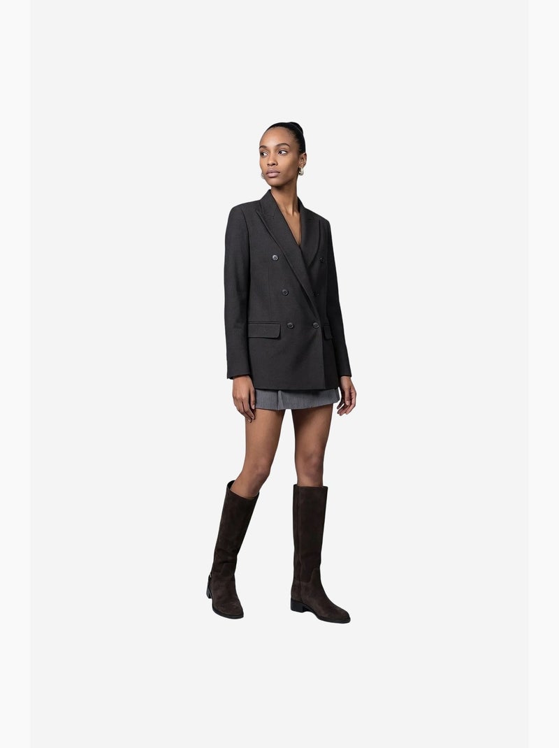 Blazer dilvin Gris Noir - Kiabi