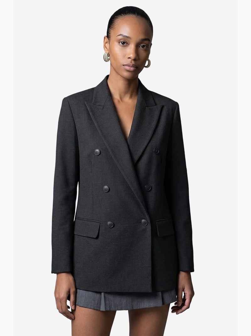 Blazer dilvin Gris Noir - Kiabi